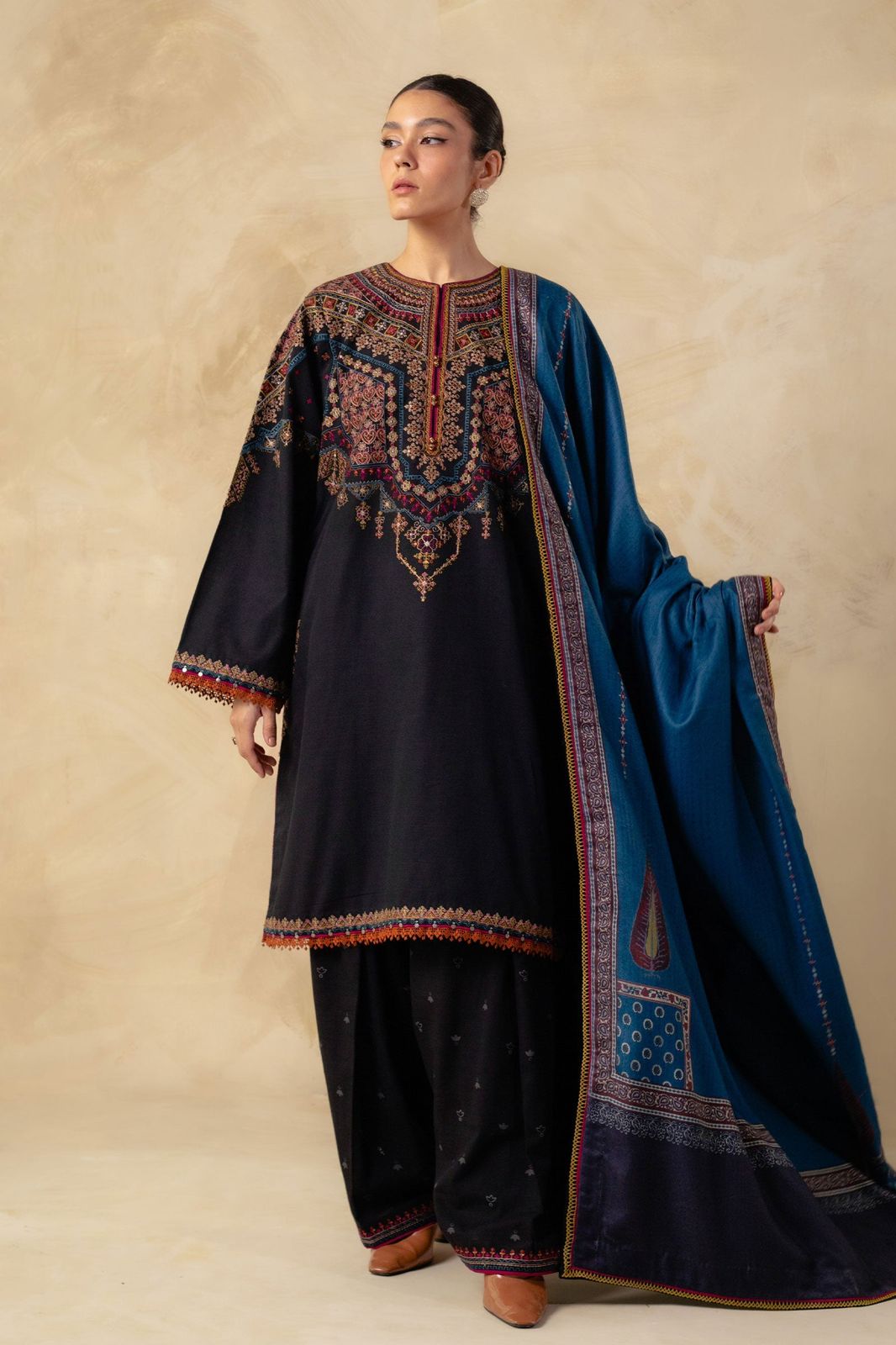 Zara Shahjahan MOST DEMANDING DHANK EDITION 03PCS UNSTITCHED SUIT