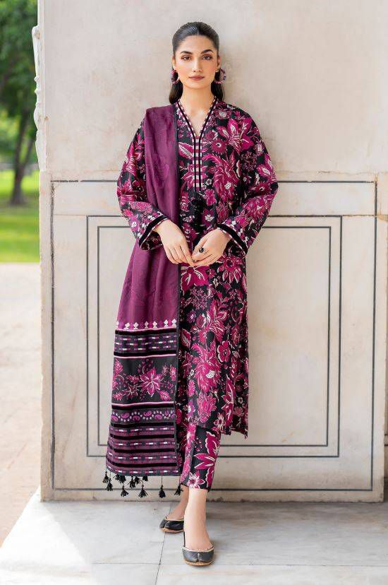 Baroque 03PCS UNSTITCHED SUIT DHANK EDITION