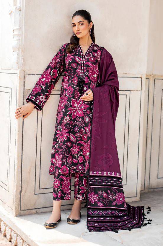 Baroque 03PCS UNSTITCHED SUIT DHANK EDITION