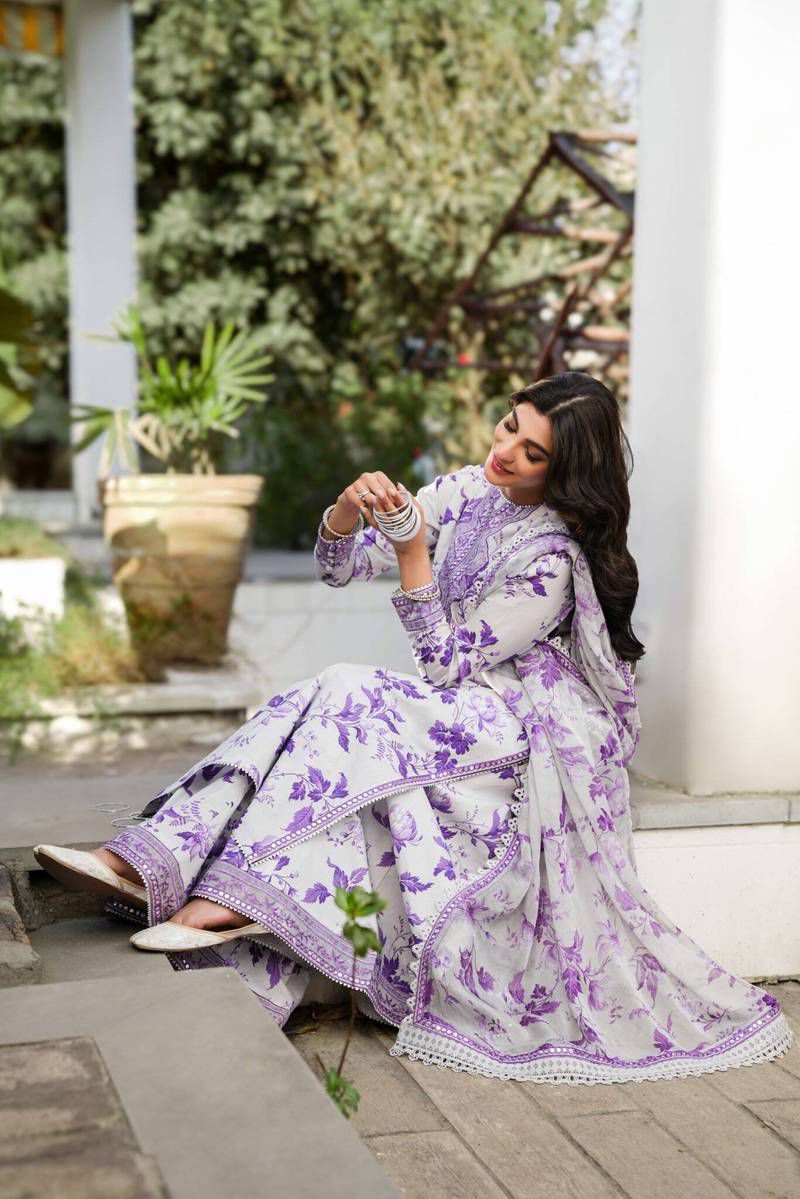 Aneela LINEN 3-PIECE UNSTITCHED SUIT