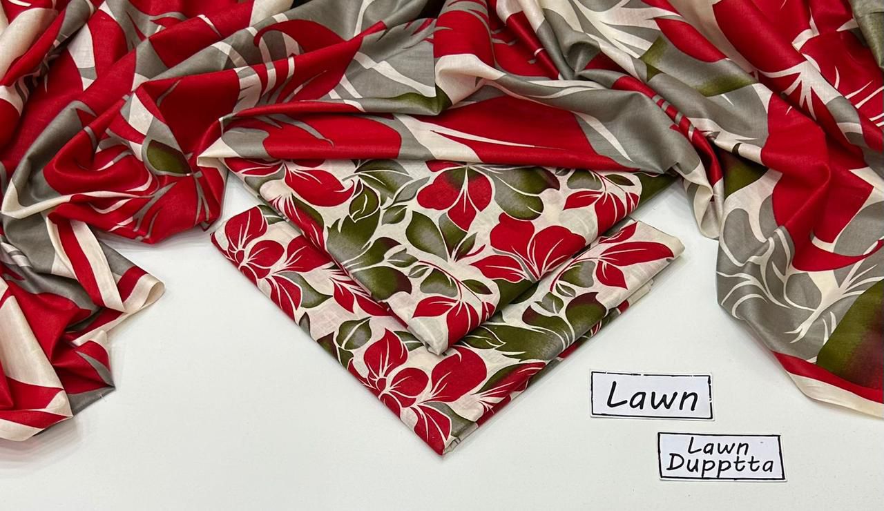 3pc Printed Lawn
