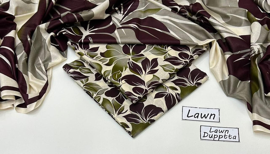 3pc Printed Lawn