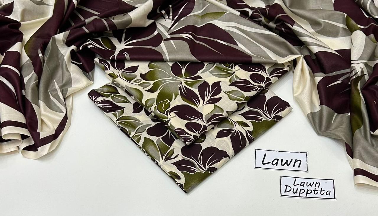 3pc Printed Lawn