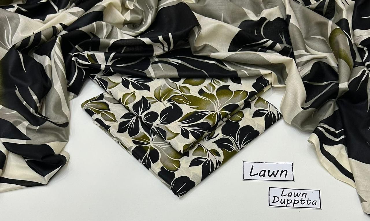 3pc Printed Lawn