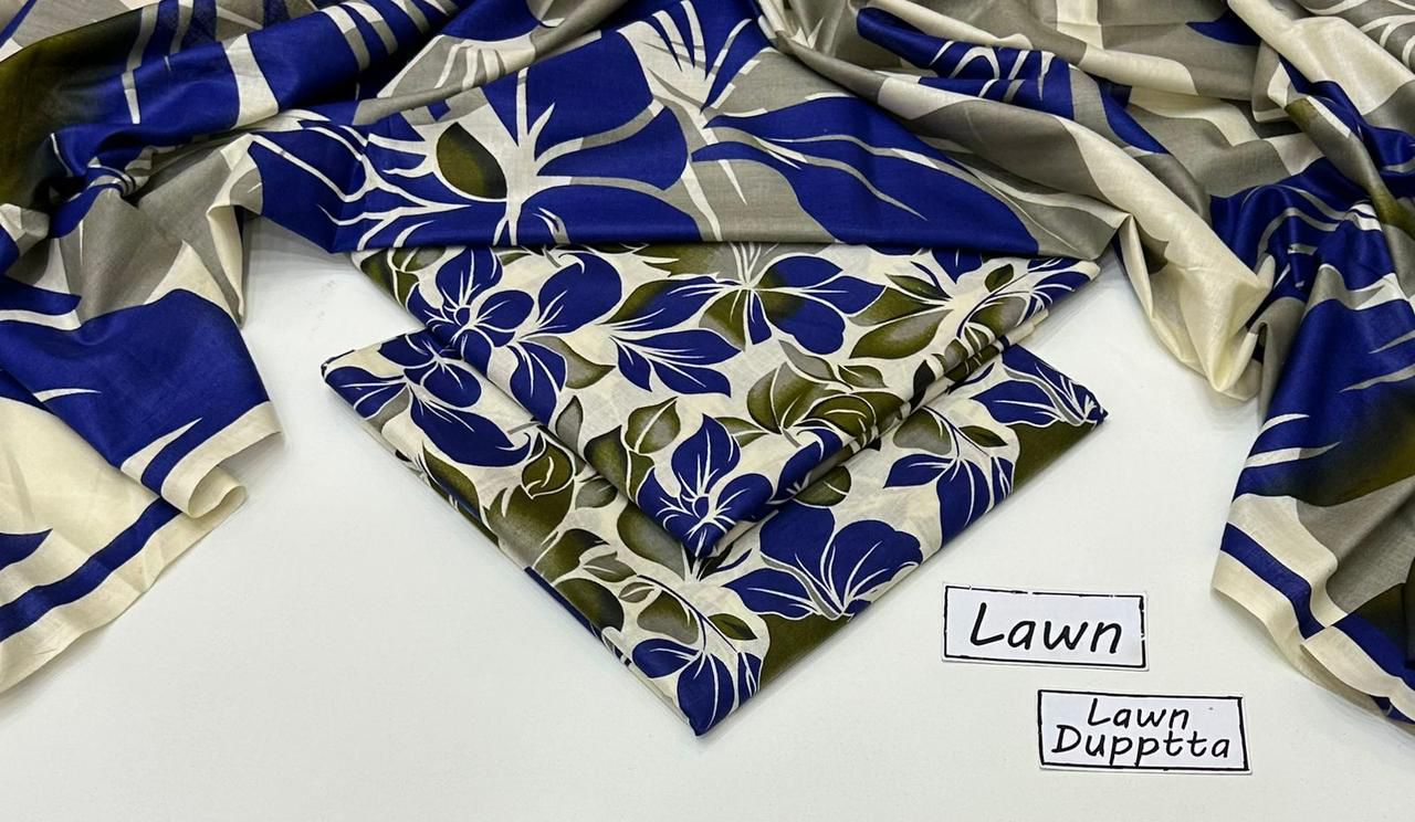 3pc Printed Lawn